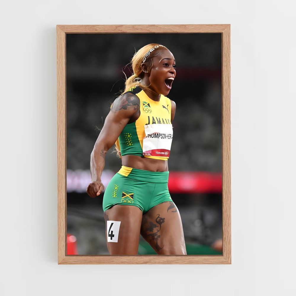 Poster Elaine Thompson-herah – affiche Athlétisme (vue 4)
